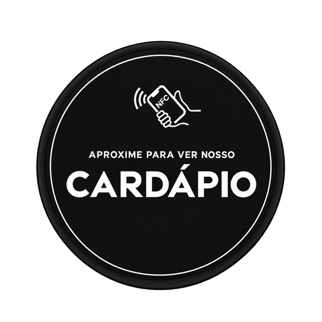 Porta-copos NFC para abrir o cardápio